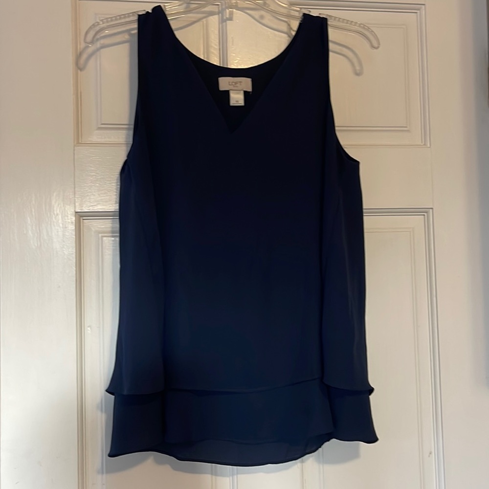 Cute layered blue tank